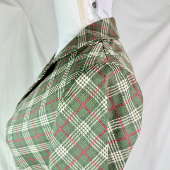 NWT Gal Meets Glam Dress Tartan Plaid Green Red Traditional Christmas Small 6 - Picture 4 of 11